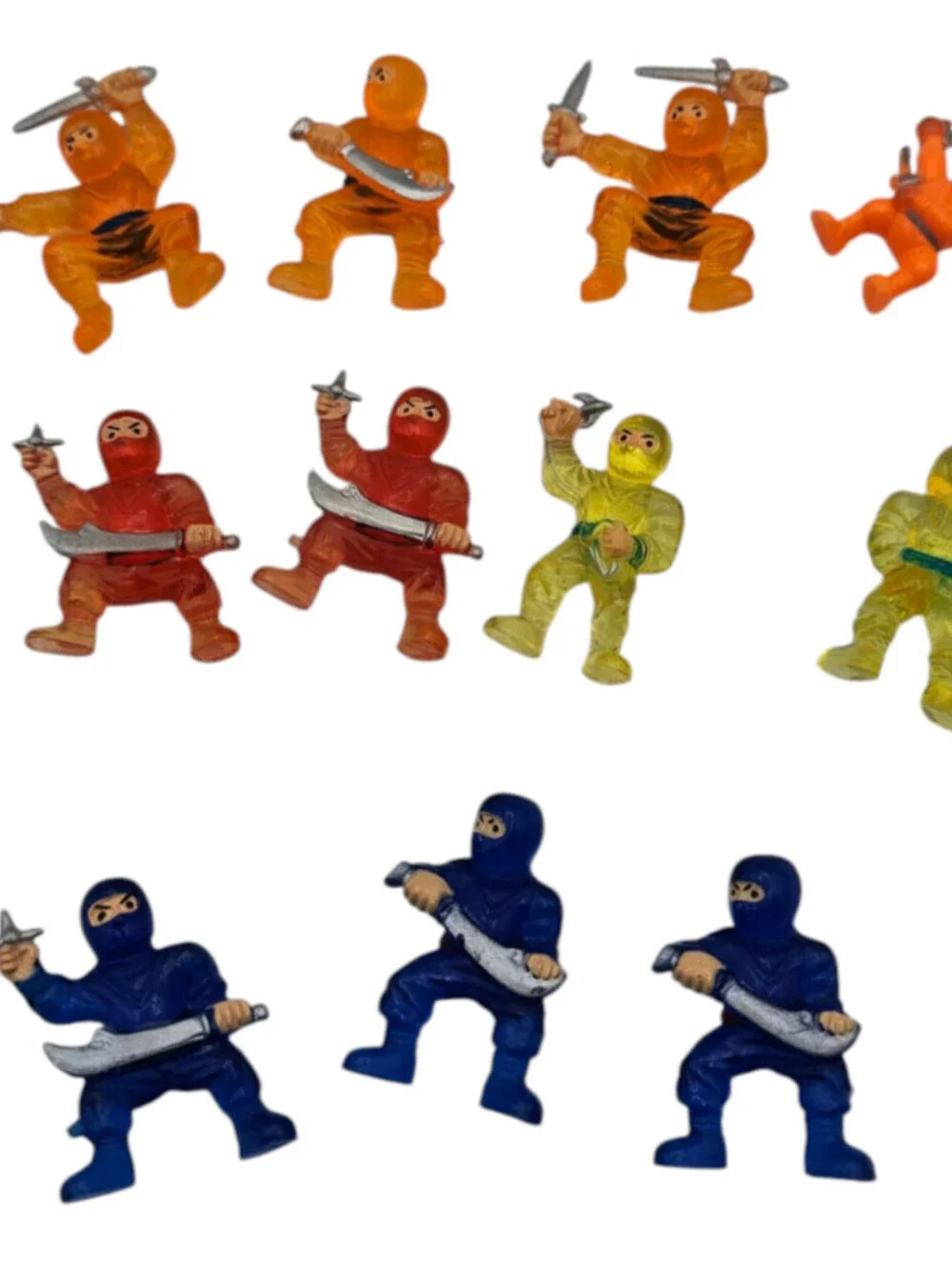 Vintage Vinyl Collectible mini ninjas lot of 11
